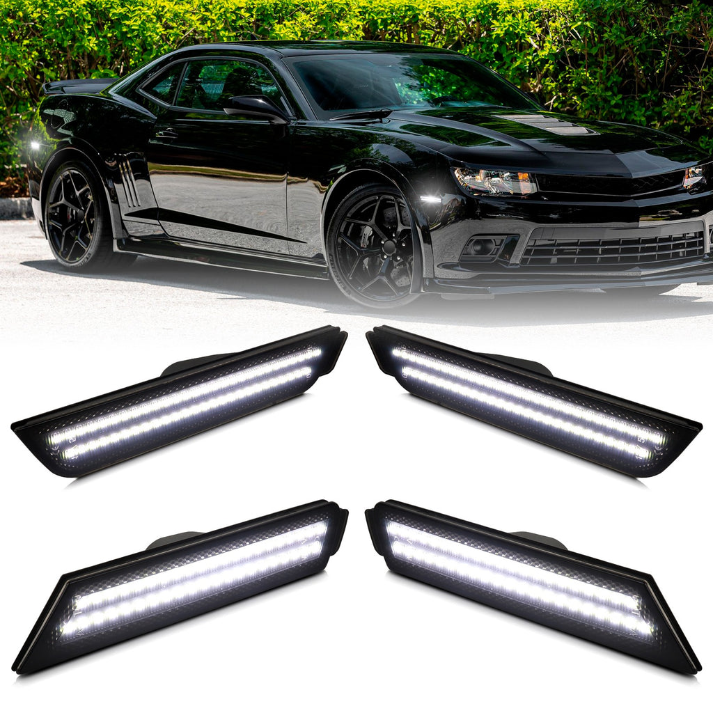Buy Smoked Lens For 10-15 Chevy Camaro Side Marker Light Amber LED Front Bumper Lamp In Rowland - Foto 9