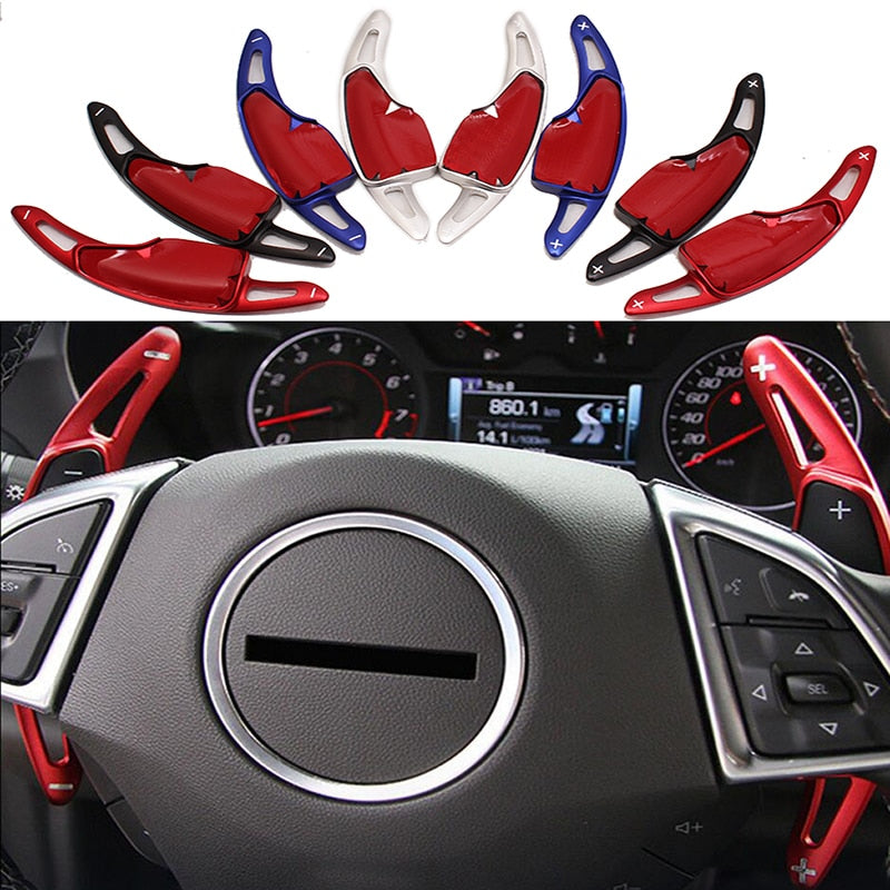 Car Styling for Chevrolet Camaro 6th Gen 2016 2017 2018 aluminum Paddle Shifters Steering Wheel Shift Paddles Decoration Trim - Infinite Aero
