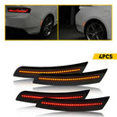 For Chevy Camaro 16-2021 Front Rear LED Bumper Side Marker Light Lamp Smoked HUS - Infinite Aero