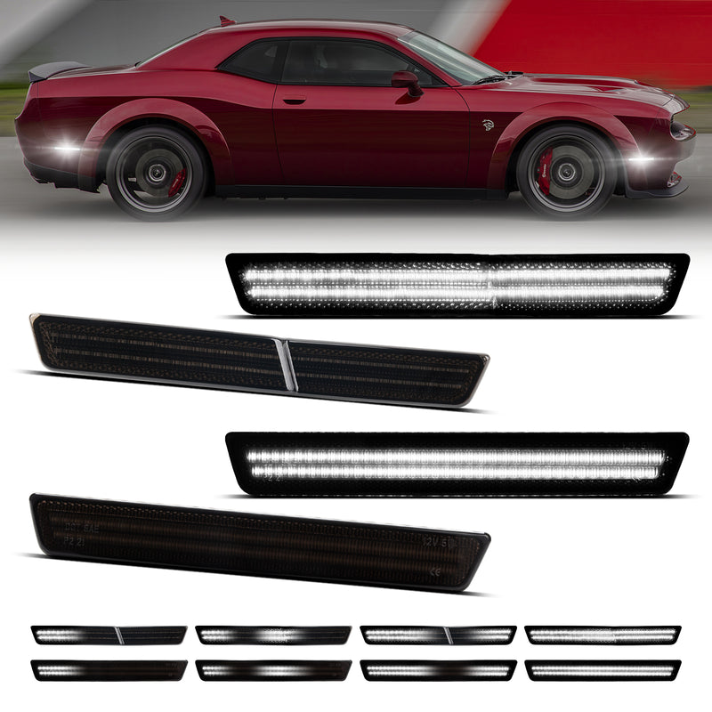 CHALLENGER WIDEBODY 15-23 FRONT/REAR DYNAMIC SMOKED LED SIDE