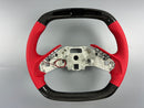 CORVETTE 20-27 RED LEATHER CARBON FIBER LED STEERING WHEEL