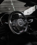 CAMARO 16-24 CARBON FIBER STEERING WHEEL TRIM COVER - Infinite Aero