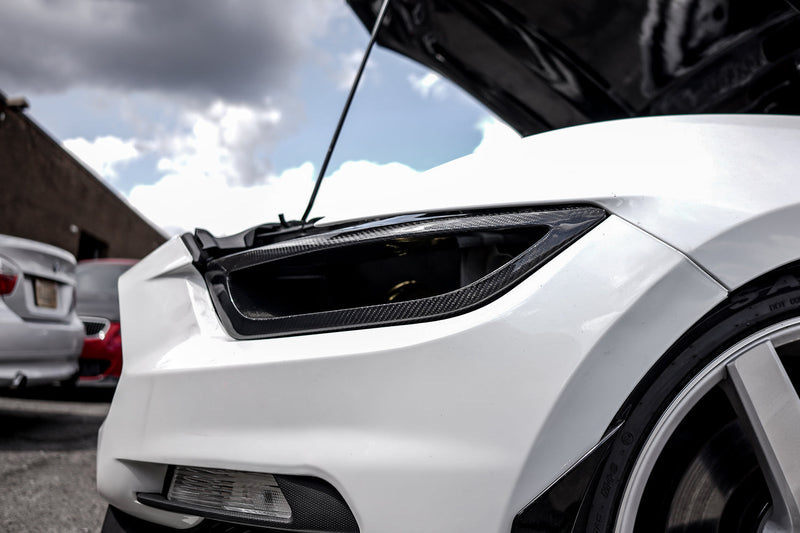 MUSTANG 15-17 CARBON FIBER HEADLIGHT DELETE - Infinite Aero