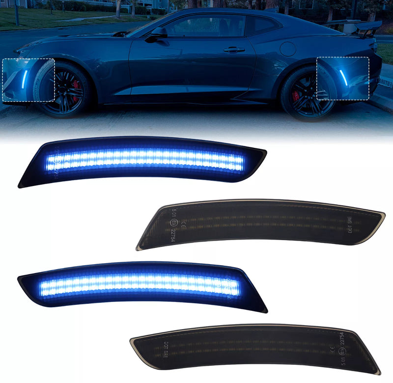 CAMARO 16-24 FRONT/REAR SMOKED LED SIDE MARKERS - Infinite Aero