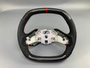 CORVETTE 20-27 LEATHER CARBON FIBER STEERING WHEEL w/ RED STRIPE