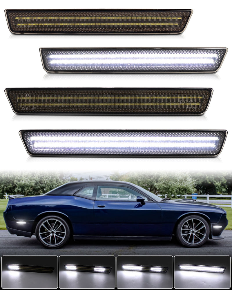 CHALLENGER 15-23 FRONT/REAR DYNAMIC SMOKED LED SIDE MARKERS - Infinite Aero