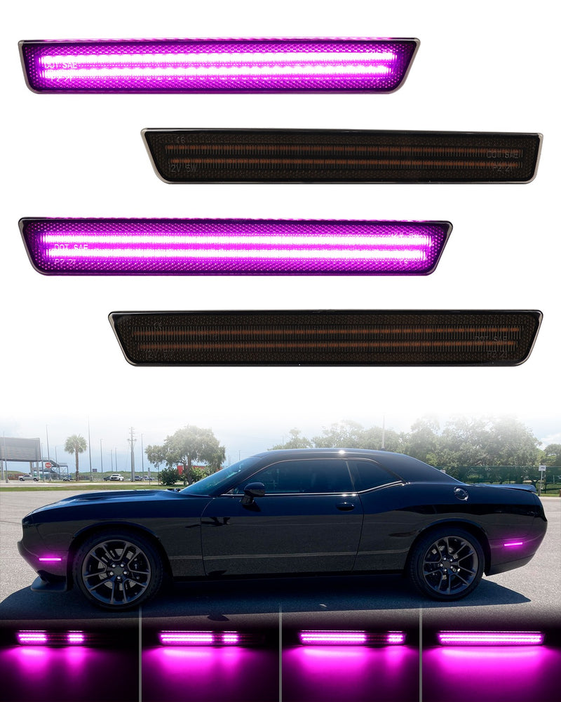 CHALLENGER 15-23 FRONT/REAR DYNAMIC SMOKED LED SIDE MARKERS - Infinite Aero