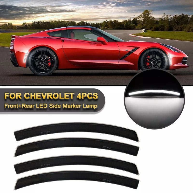 CORVETTE 14-19 FRONT/REAR SMOKED LED SIDE MARKERS - Infinite Aero