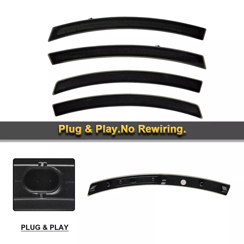 CORVETTE 14-19 FRONT/REAR SMOKED LED SIDE MARKERS - Infinite Aero