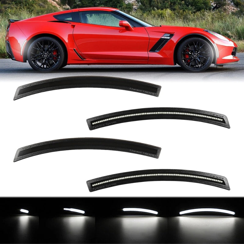 CORVETTE 14-19 FRONT/REAR DYNAMIC SMOKED LED SIDE MARKER - Infinite Aero