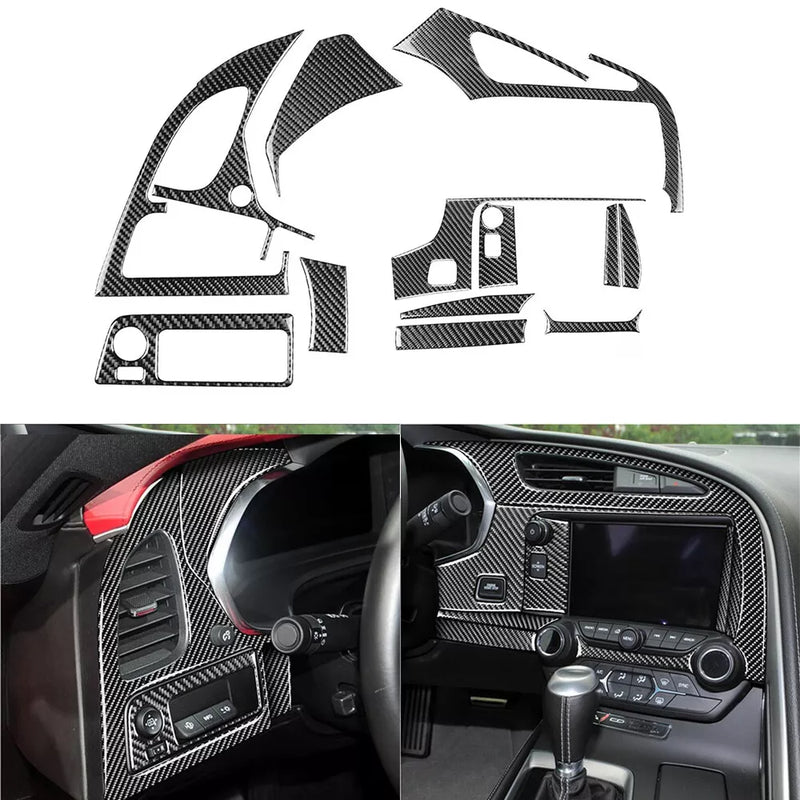 CORVETTE 14-19 CARBON FIBER DASH BOARD FULL TRIM SET - Infinite Aero