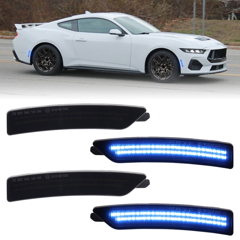 MUSTANG 24-26 FRONT/REAR SMOKED LED SIDE MARKERS - Infinite Aero