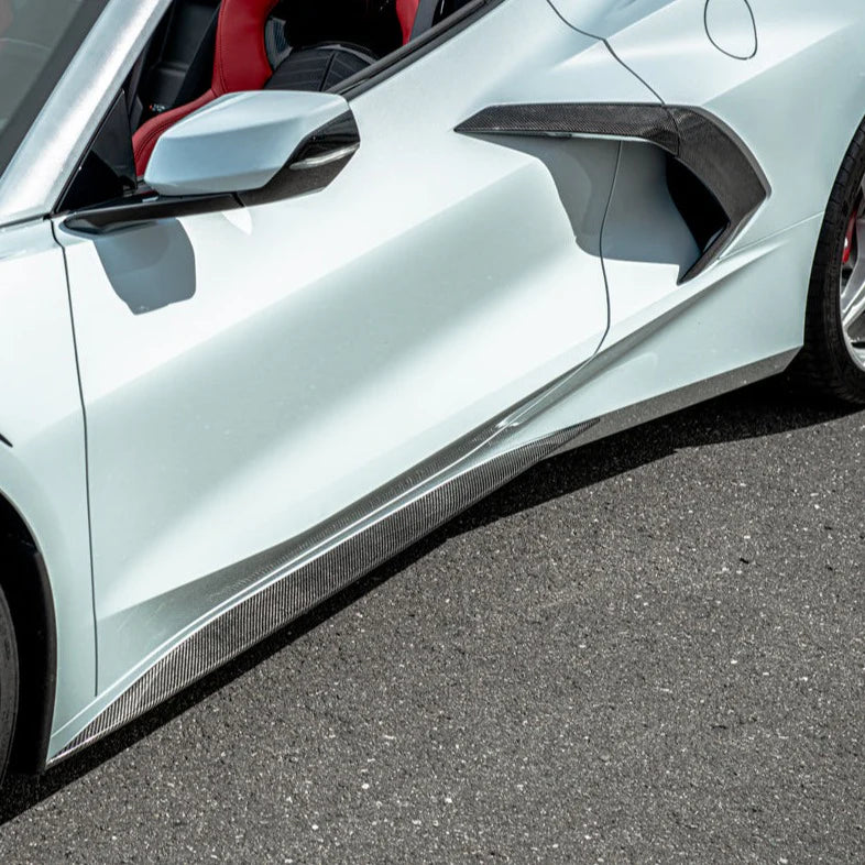 CORVETTE 20-25 Z51 STYLE CARBON FIBER SIDE SKIRTS - Infinite Aero