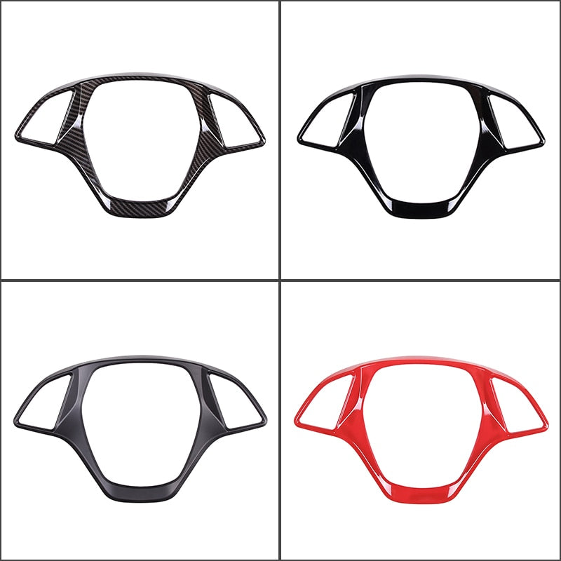 ABS Carbon Fiber Car Steering Wheel Panel Decoration Cover Trim Moulding Sticker For Chevrolet Corvette C7 2014-2019 Accessories - Infinite Aero